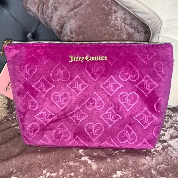 Juicy Couture Velour Purple Makeup Bag