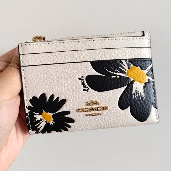 Coach Mini Skinny Id Case With Floral Print CZ595