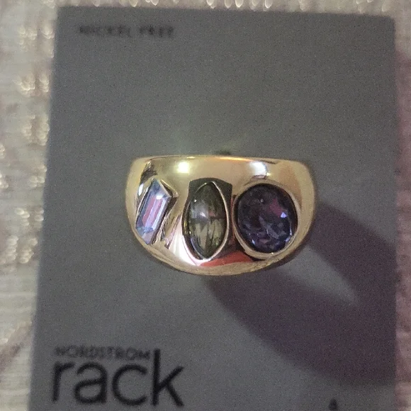 Nordstrom Gold Ring with Multicolored Stones