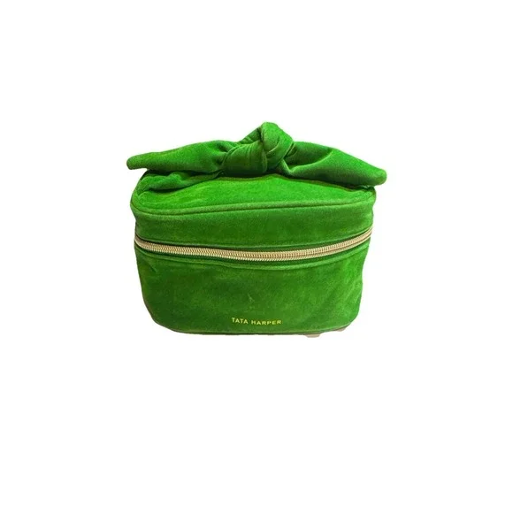 Tata Harper Green Velvet Cosmetic Bag - Never Used -‎ 7