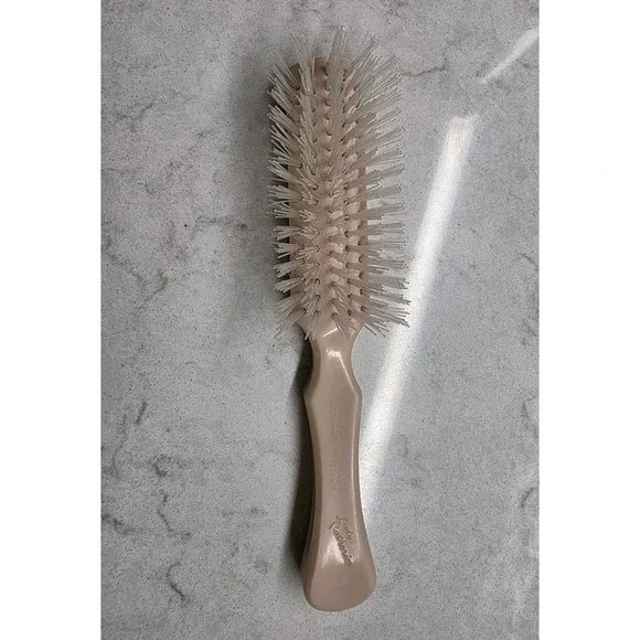 Stanley Lady Catherine Vintage Hair Brush All Nylon 5 Row Ivory Clean