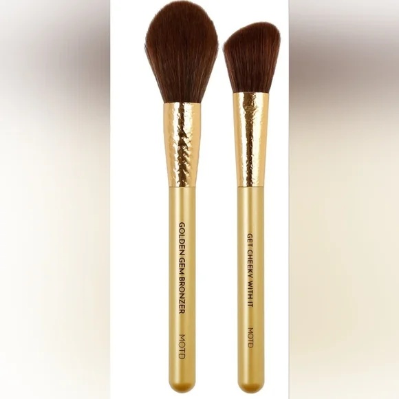 MOTD Golden Goddess Face Makeup Brush Duo