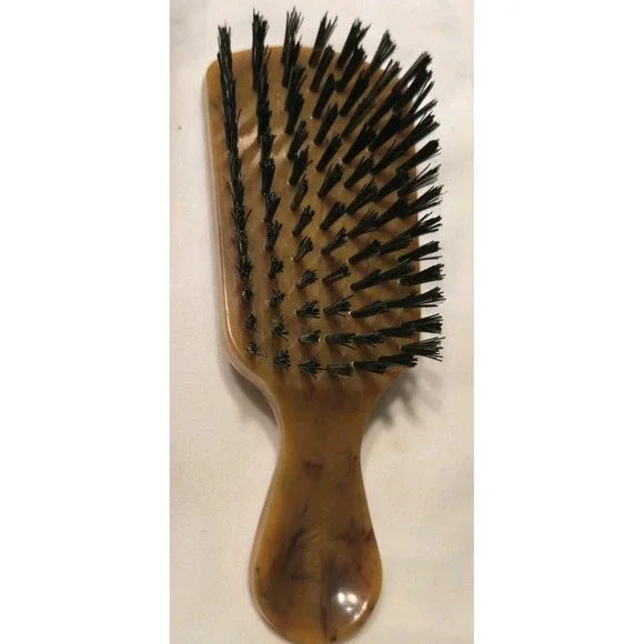 Vintage Avon Natural Performance Men's Club Bristle Brush Hairbrush Brown‎