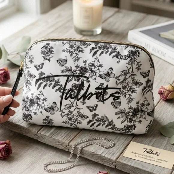 Talbots Zipper Cosmetic Bag new