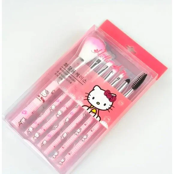 Pink‎ Hello Kitty makeup brush set, Sanrio Cosmetic brushes