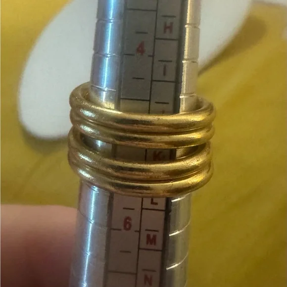 Gold-Tone Stacked Band Ring - Women Jewelry