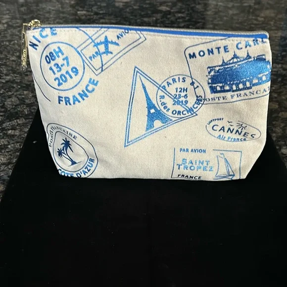 LANCÔME PARIS CANVAS COSMETIC BAG NEW