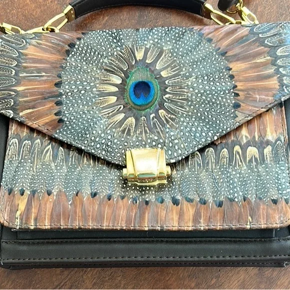 Vintage Lee Sands 1989… ( New out of plastic) Elegant Brown and Gold Women's Bag