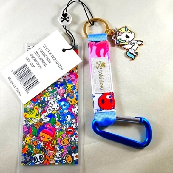 ❤️ Unicorno Tokidoki Enamel Keychain and Bag Clip NWT