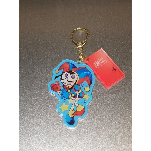 Pomni Keychain With EXIT Door! TADC The Amazing Digital Circus Handmade!