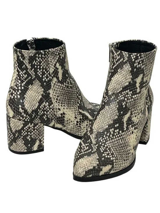 Madden Girl Snake Print Booties Size 6 Womens