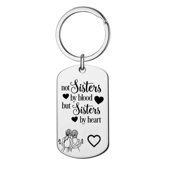 NWOT Sisters By Heart Keychain Angel‎ Wing Pearl Charm Silver