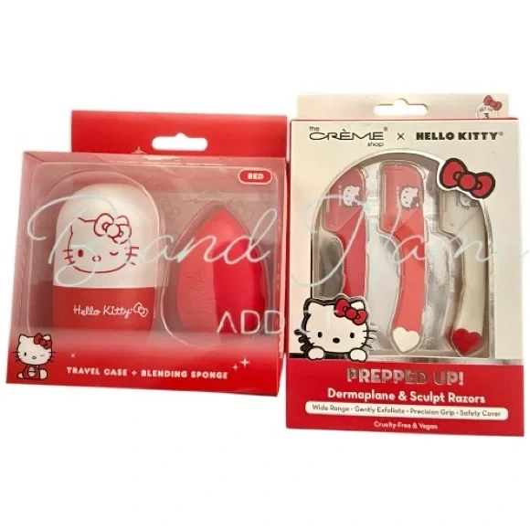 PRICE IS FIRM - Hello Kitty Blending Sponge, Case, & Prepped Up Dermaplane Set