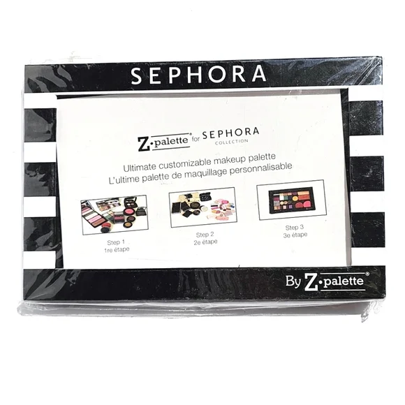 New SEPHORA Striped Z Palette Dome Large Customizable Makeup Case 8