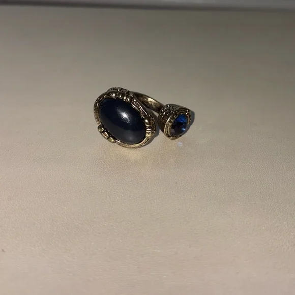 Blue Double Stone Ring