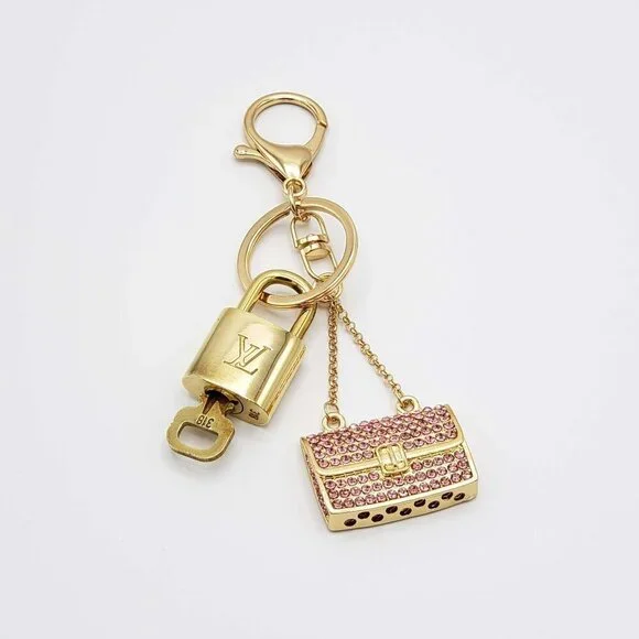 Louis Vuitton Gold Padlock 🔑 Authentic LV Unbranded Keychain Bag Charm