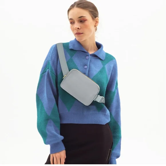 Stylish Gray Fanny Pack‎ Bag