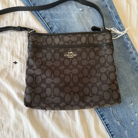 Coach Black with Grey Crossbody Bag‎