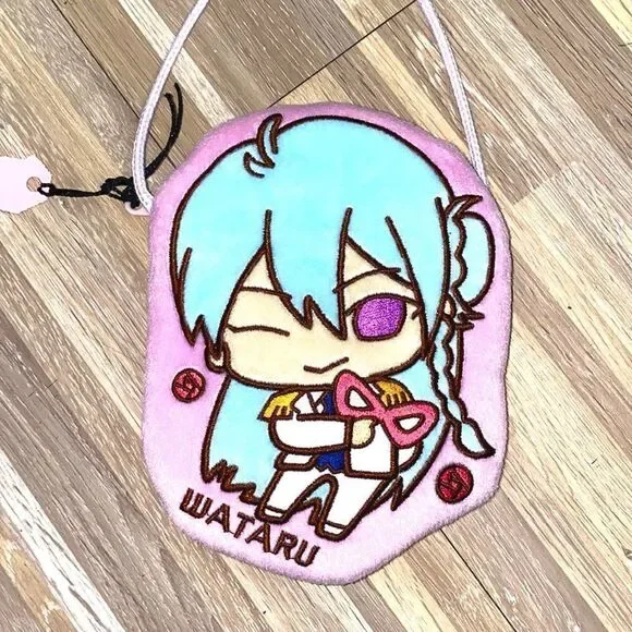Chibi kawaii Anime Wataru crossbody small purse plush embroider vintage