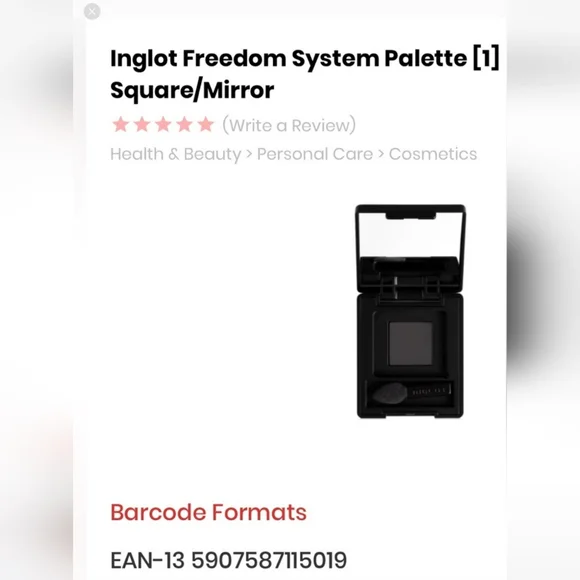 NWT Inglot Freedom System [1] Square Mirror Palette