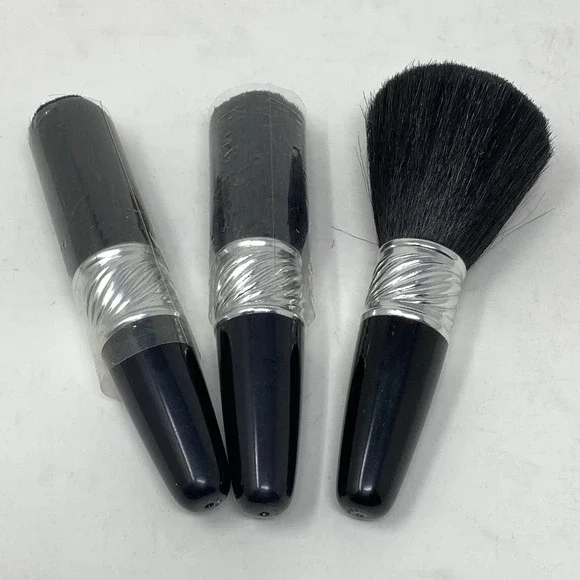 Makeup Brushes Lot of 3 Black with 2