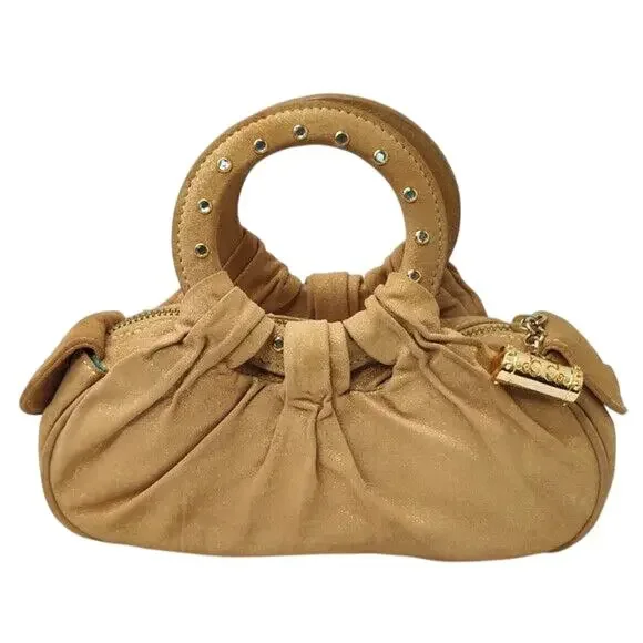 Vintage Y2k Babeed Tan Rhinestone Mini bag