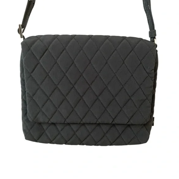 Vera Bradley Quilted Microfiber Small Flap Hipster Bag in Moonless Night