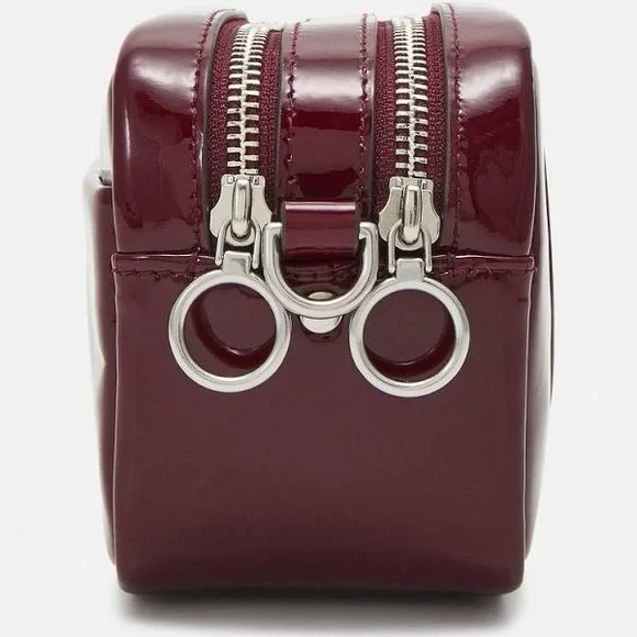 Tory Burch Bombe Burgundy Laquer Crossbody Bag