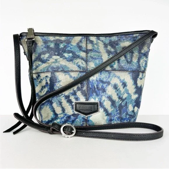 Aimee Kestenberg Leather Multi Blue Crossbody Bag Purse