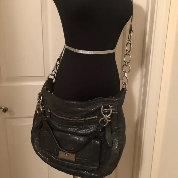 Vintage‎ COACH Black Leather Satchel / Purse