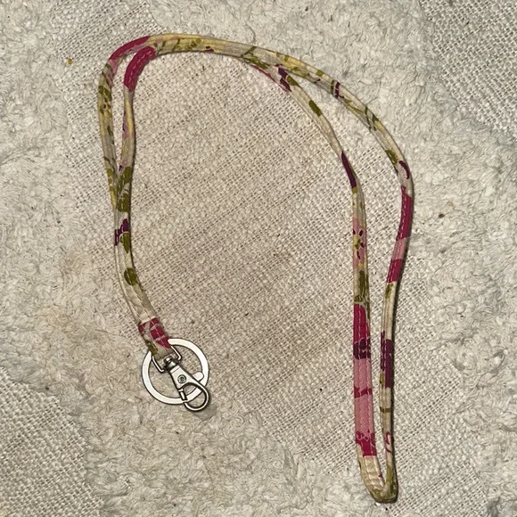 Vera Bradley Pink and Green Key Holder