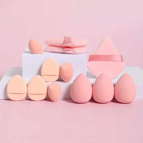 12-Piece All-Purpose Makeup Sponge Puff Set