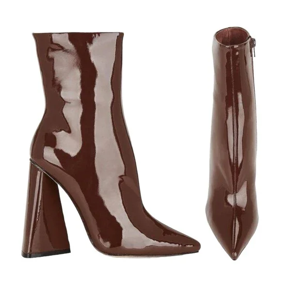 6.5 Raye Cleopatra Brown Patent Leather 4.5