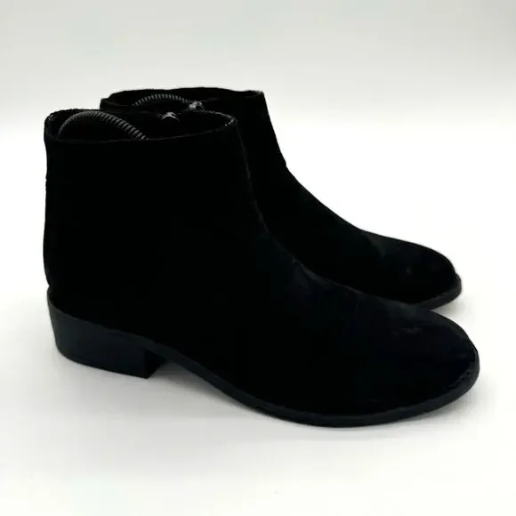 Eileen Fisher Suede Leather Black Ankle Casual Everyday Zip Up Bootie 8