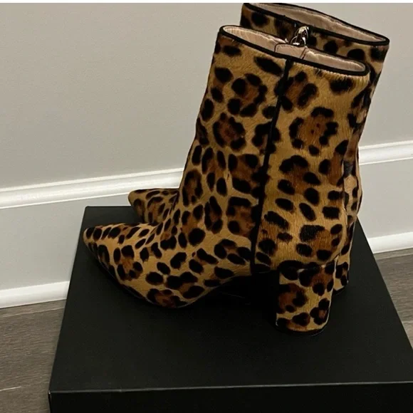 J.crew Leopard Print Ankle Boots‎ 7 1/2