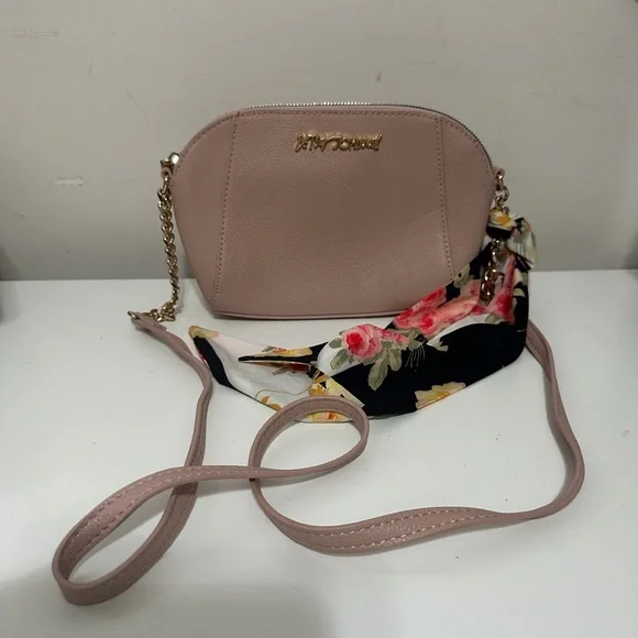 Betsey Johnson XO Anaya Crossbody with Scarf and Chain Strap Light Blue One Size