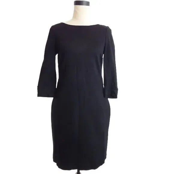 Banana Republic Black 3/4 Sleeve Dress 2