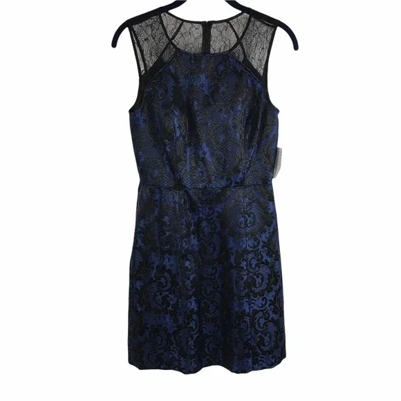 NWT Aidan by Aidan Mattox Lace Blue and Black Dress size 0