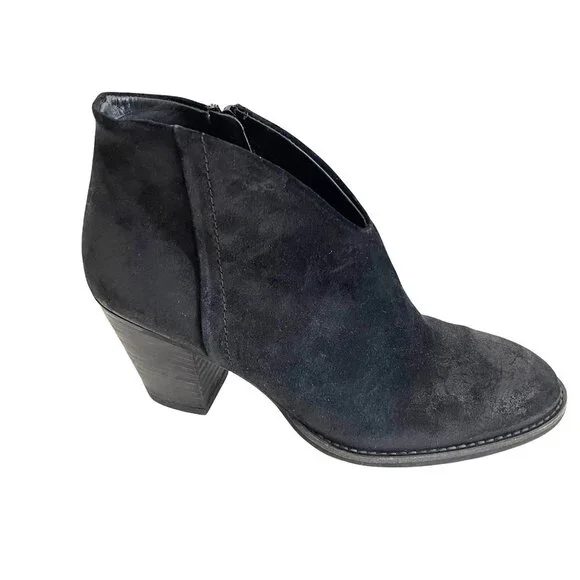 Paul Green Delgado Black Leather Ankle Boots, Size UK 5.5 (US 8)