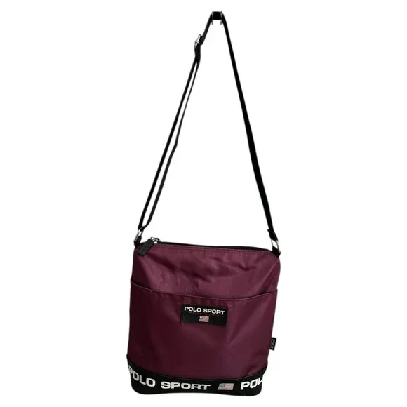 Polo Sport Nylon Crossbody Bag‎ Purple Streetwear Y2K Sporty Gorpcore