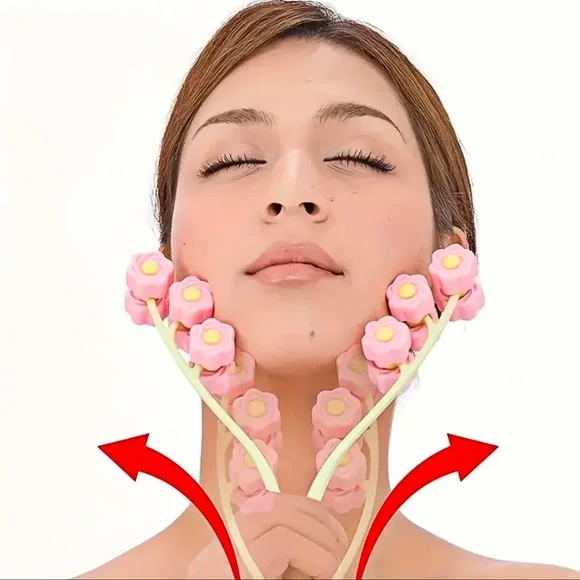 Face Massager, Flower Design Massage Roller, Beauty Tool, NEW