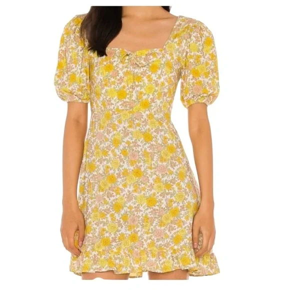 Faithfull the Brand Agathe Mini Dress in Garden Floral