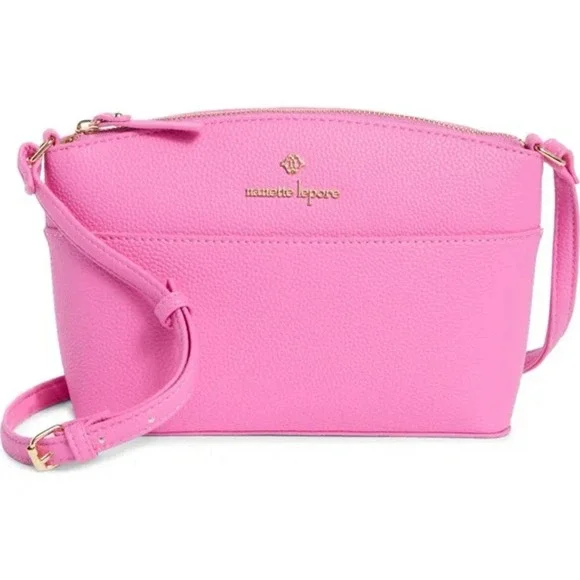 Nanette Lepore Pink Lipstick Crossbody Purse EUC