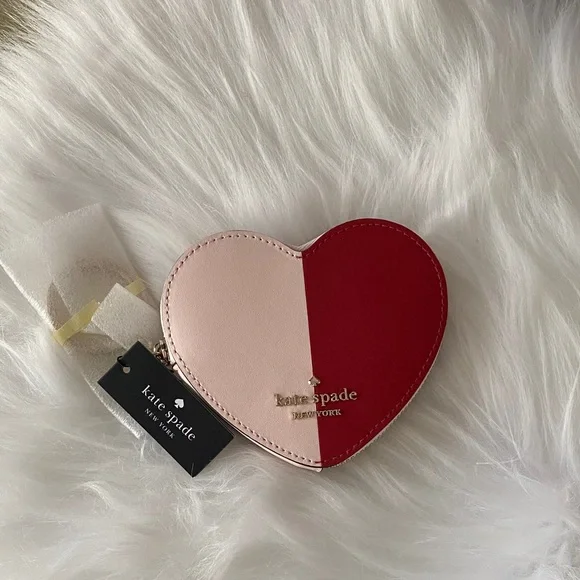 Kate Spade love shack heart coin purse/ key chain NWT