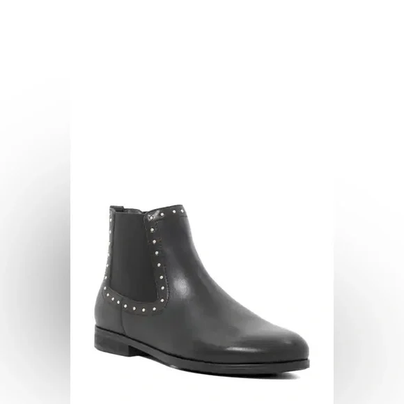 Coach Lory Leather Bootie Womens Size 8 Black Studded Ankle Boots Preloved