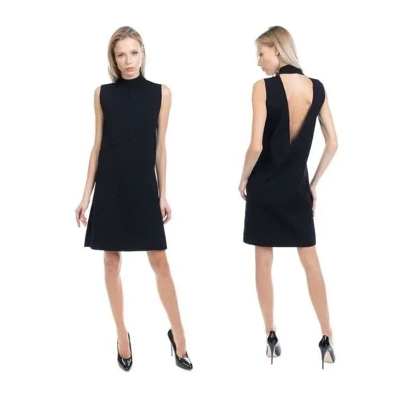 Solace London Franklin Mini Dress Black Size 6 Open‎ Back Cocktail