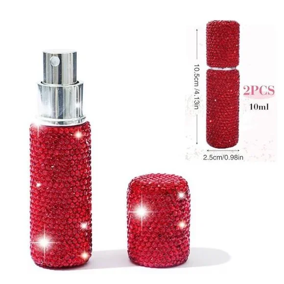 NEW Sparkling Crystal Rhinestone Bling Red Stocking Stuffers Makeup Brus…
