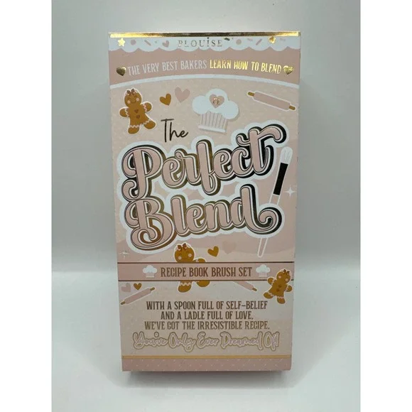 Plouise The Perfect Blend Recipe Book Brush Set Pink Gold Gingerbread Baker BNIB