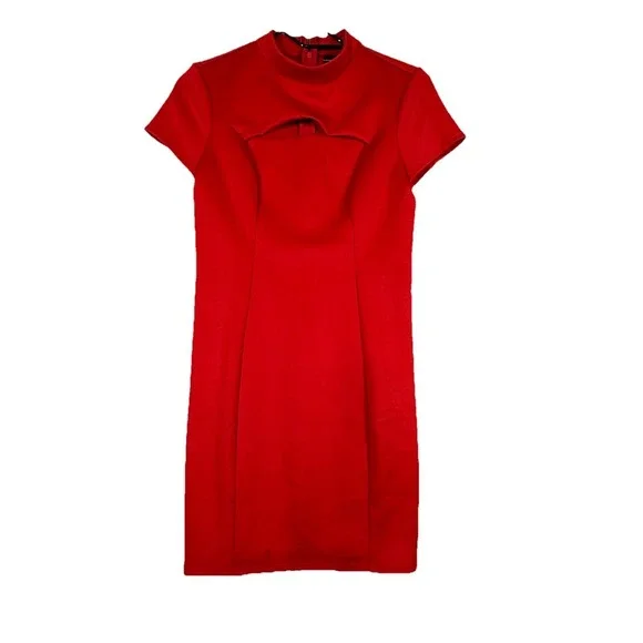 Guess Red Fitted Bodycon Sexy Mini Stretch‎ Dress Women's Medium