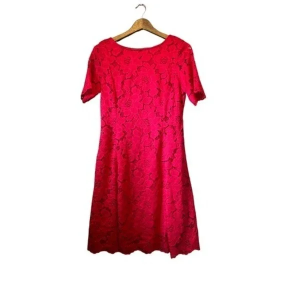 Apt‎ 9 Lace Dress Women S Short Sleeve Floral Sheath Knee Length Pink